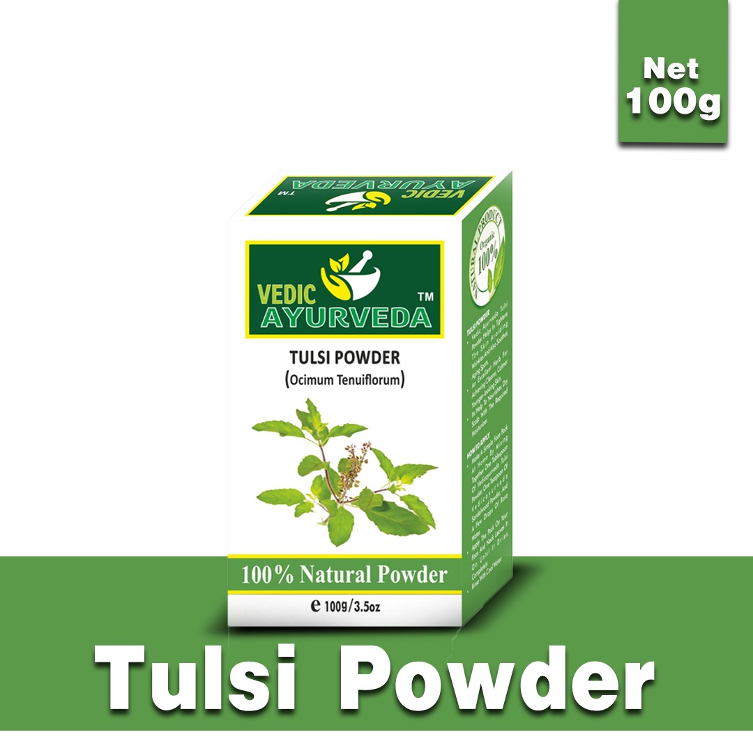 SriSatymev Organic Rama Tulsi Powder Original for Tea 100g Herbal Tea   NavaFresh  United States